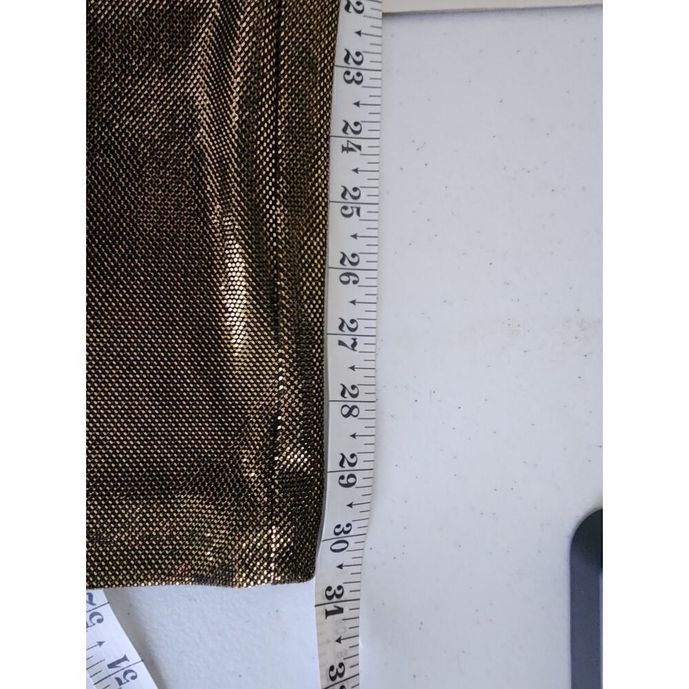 h:ours Revolve Sonora split leg metallic pants gold sz M lined party nye date - Picture 9 of 11